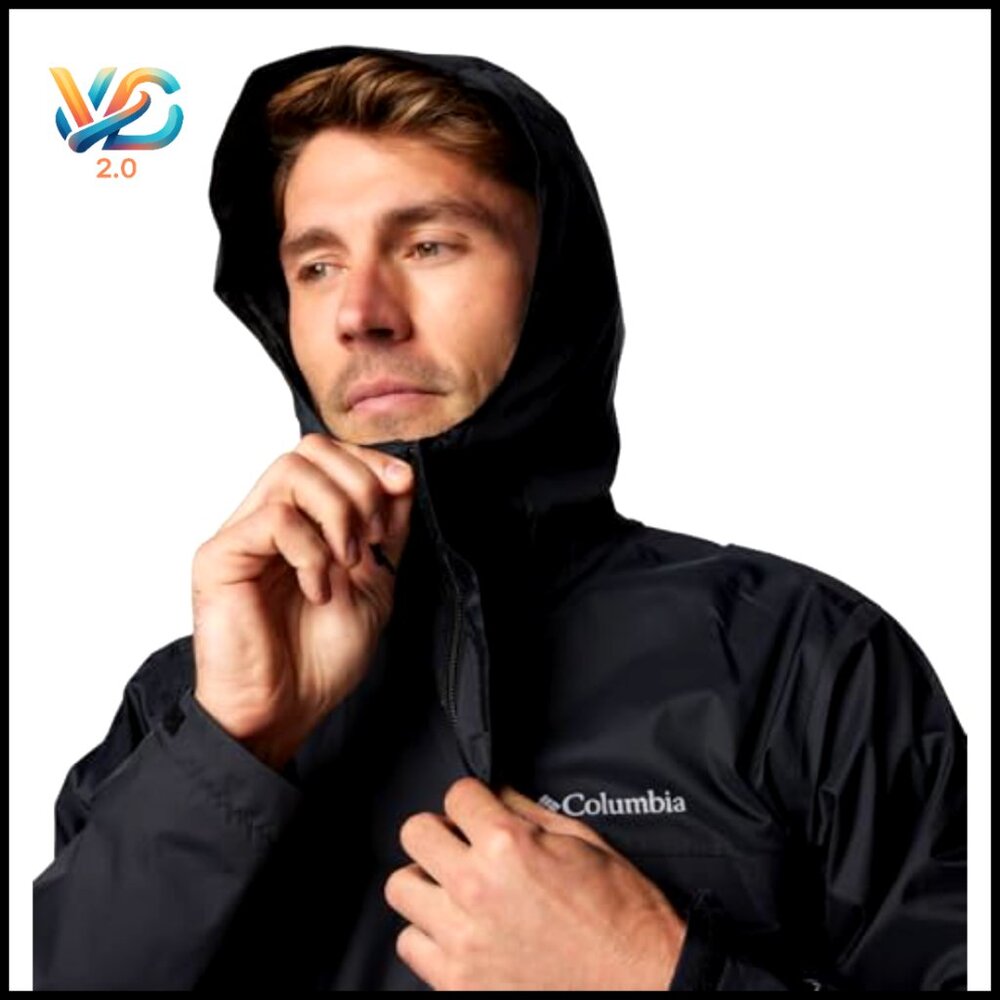 Waterproof Packable Rain Jacket with Zippered Poc… - image 6